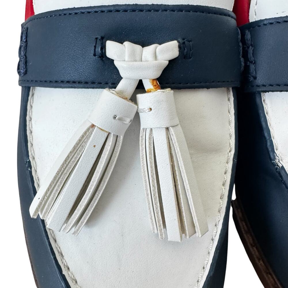 Franco Sarto Carolyn Loafer Shoe Red White and Blue Size 9.5 - Picture 5 of 11